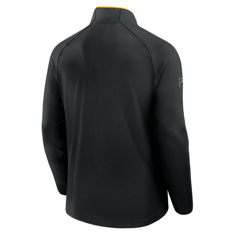 Boston Bruins Fanatics Authentic Pro Rink Training Quarter-Zip Pullover - Black - NHL