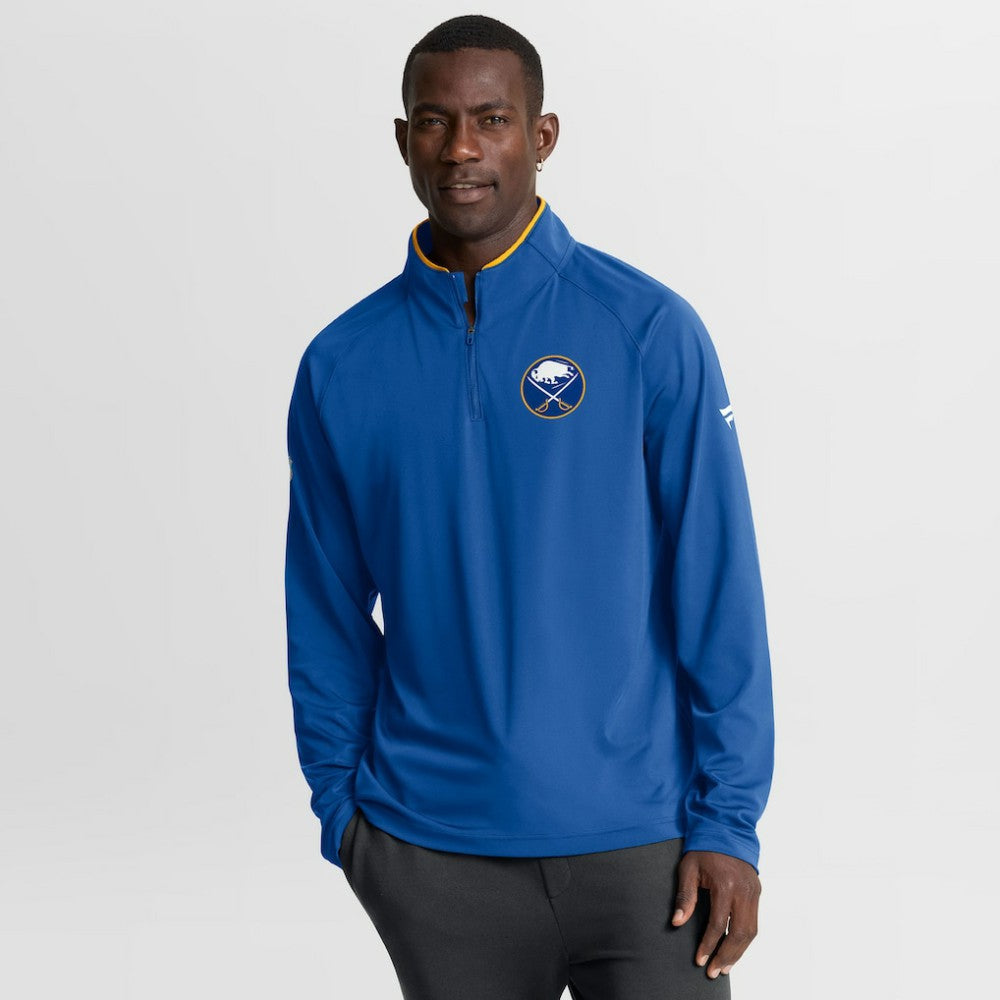 Buffalo Sabres Fanatics Authentic Pro Rink Training Quarter-Zip Pullover - Royal - NHL