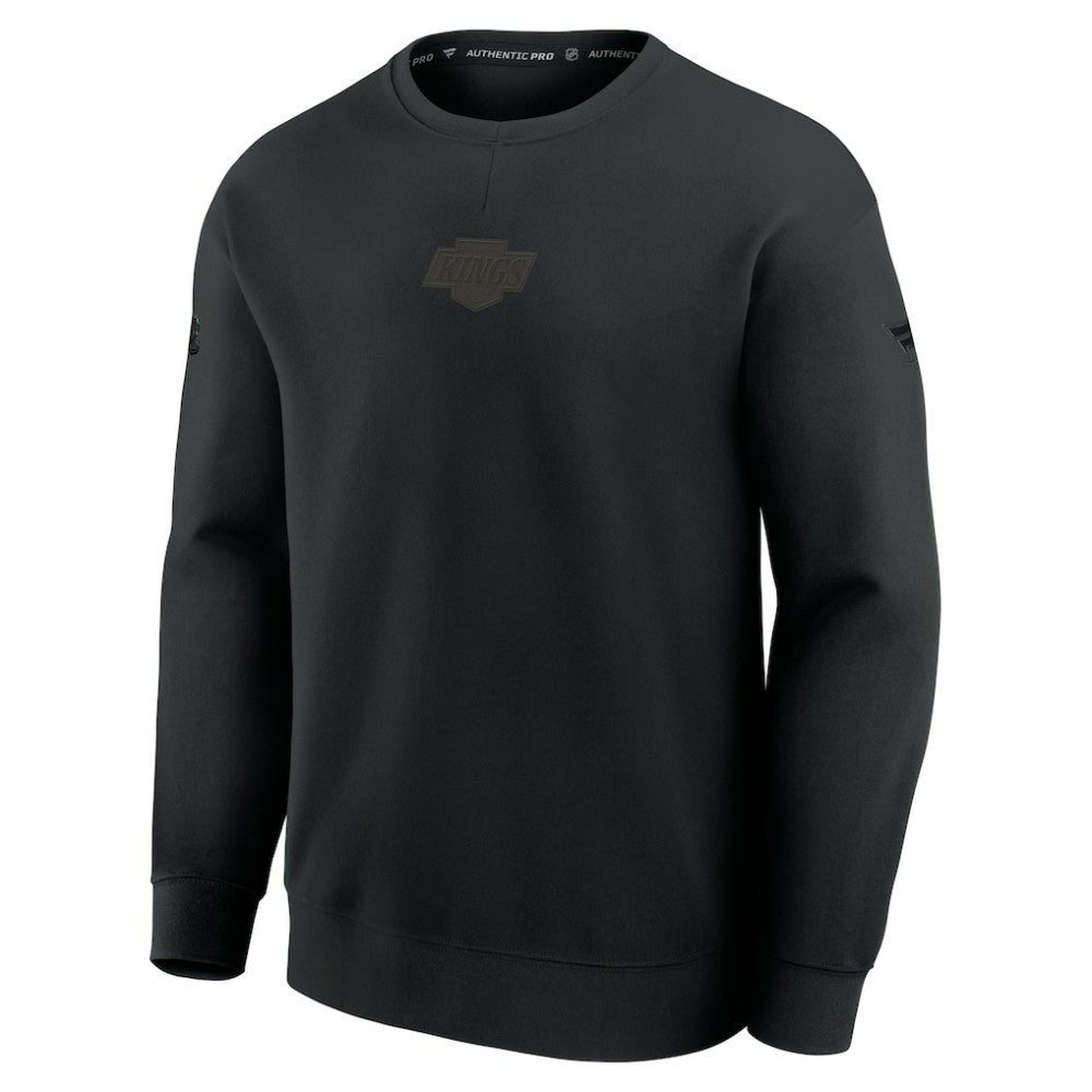 Los Angeles Kings Fanatics Authentic Pro Road Tri-Blend Sweatshirt - Black - NHL