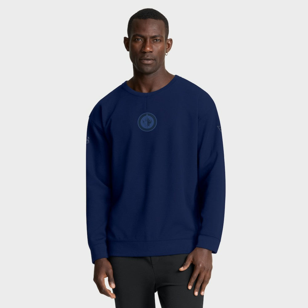 Winnipeg Jets Fanatics Authentic Pro Road Tri-Blend Sweatshirt - Navy - NHL