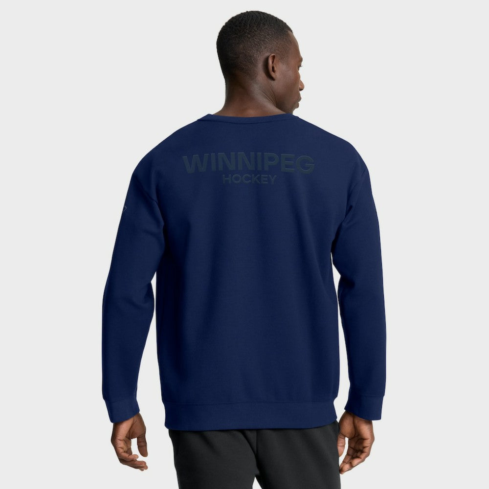 Winnipeg Jets Fanatics Authentic Pro Road Tri-Blend Sweatshirt - Navy - NHL