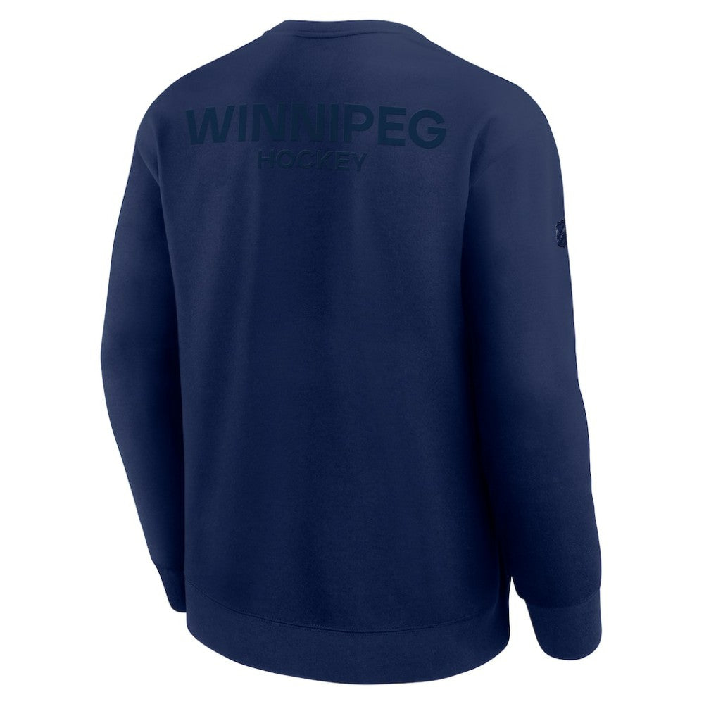 Winnipeg Jets Fanatics Authentic Pro Road Tri-Blend Sweatshirt - Navy - NHL