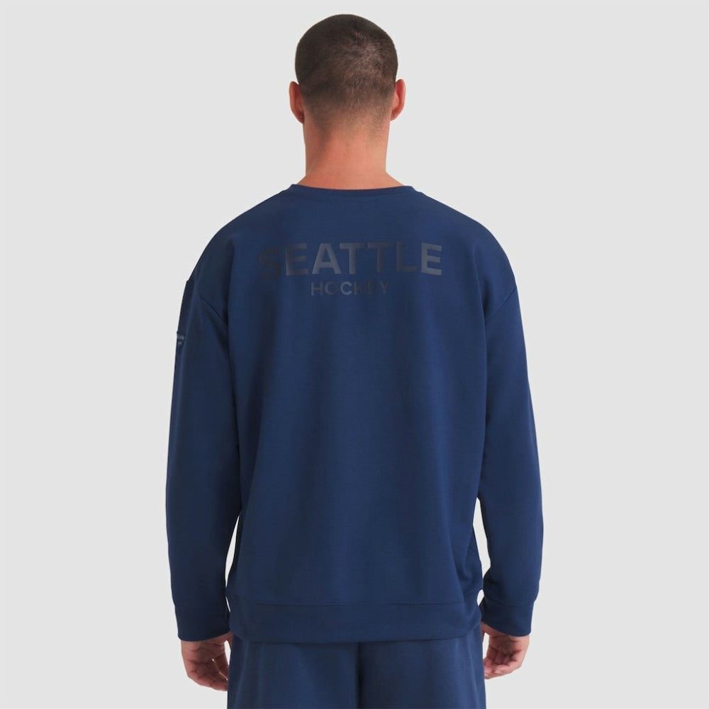 Seattle Kraken Fanatics Authentic Pro Road Tri-Blend Sweatshirt - Deep Sea Blue - NHL