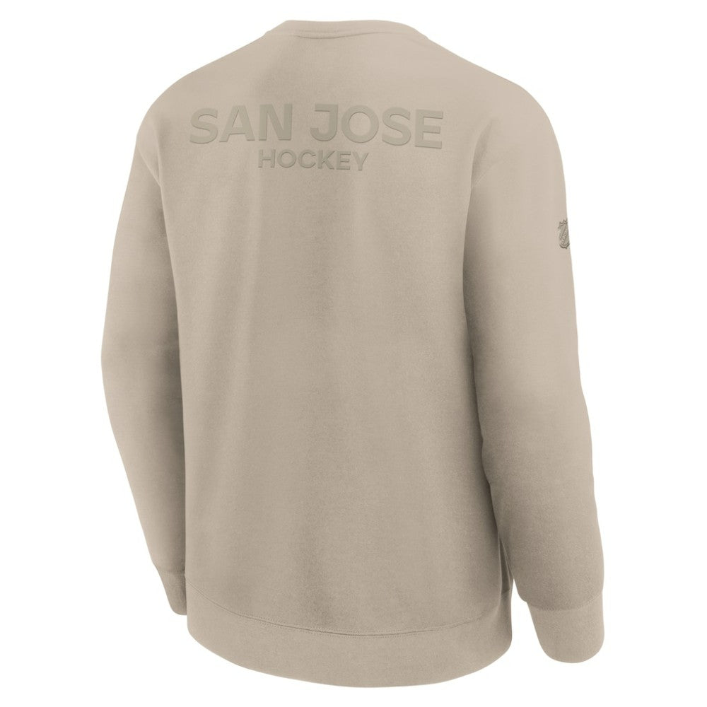 San Jose Sharks Fanatics Authentic Pro Road Tri-Blend Sweatshirt - Tan - NHL
