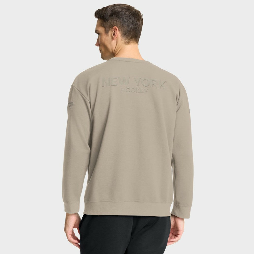 New York Islanders Fanatics Authentic Pro Road Tri-Blend Sweatshirt - Tan - NHL