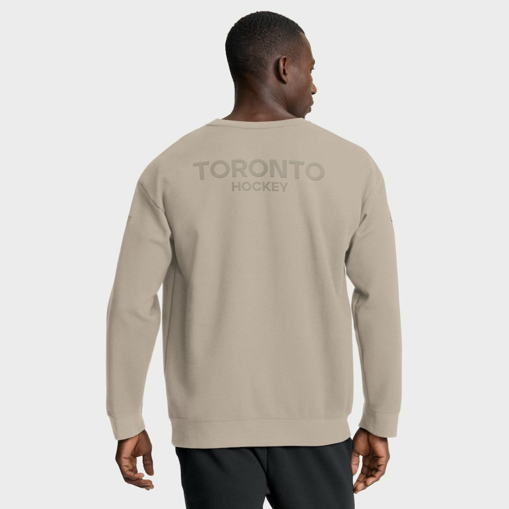 Toronto Maple Leafs Fanatics Authentic Pro Road Tri-Blend Sweatshirt - Tan - NHL