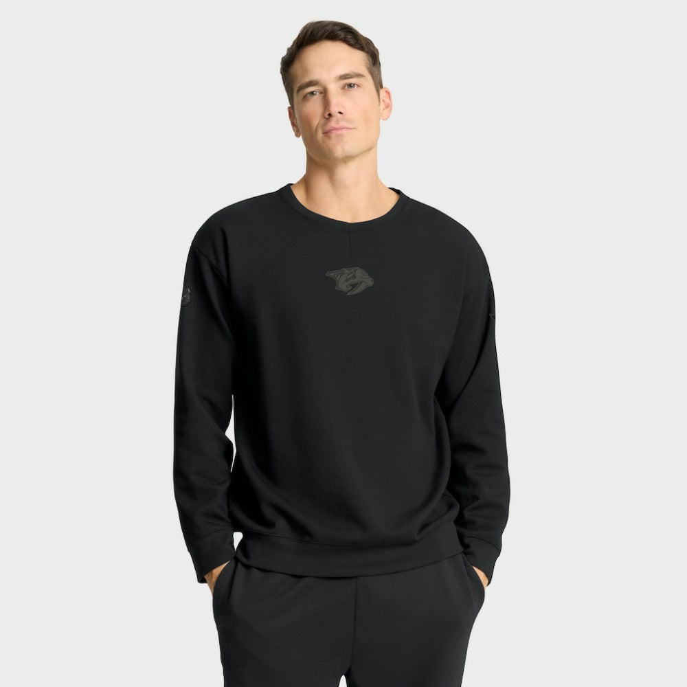 Nashville Predators Fanatics Authentic Pro Road Tri-Blend Sweatshirt - Black - NHL