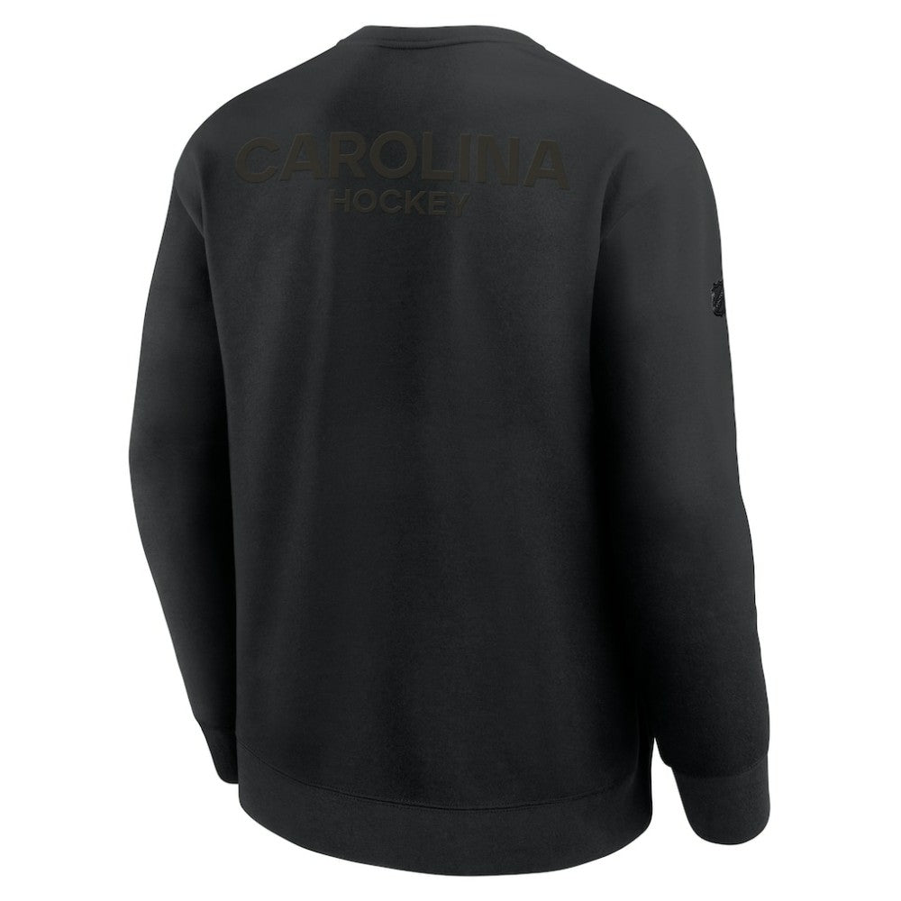 Carolina Hurricanes Fanatics Authentic Pro Road Tri-Blend Sweatshirt - Black - NHL
