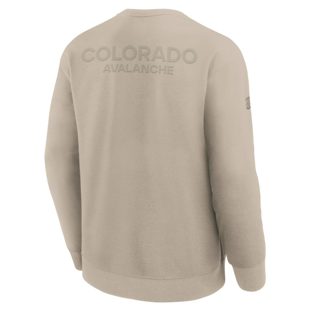 Colorado Avalanche Fanatics Authentic Pro Road Tri-Blend Sweatshirt - Tan - NHL