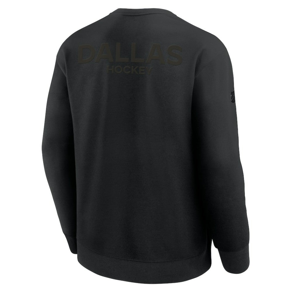Dallas Stars Fanatics Authentic Pro Road Tri-Blend Sweatshirt - Black - NHL