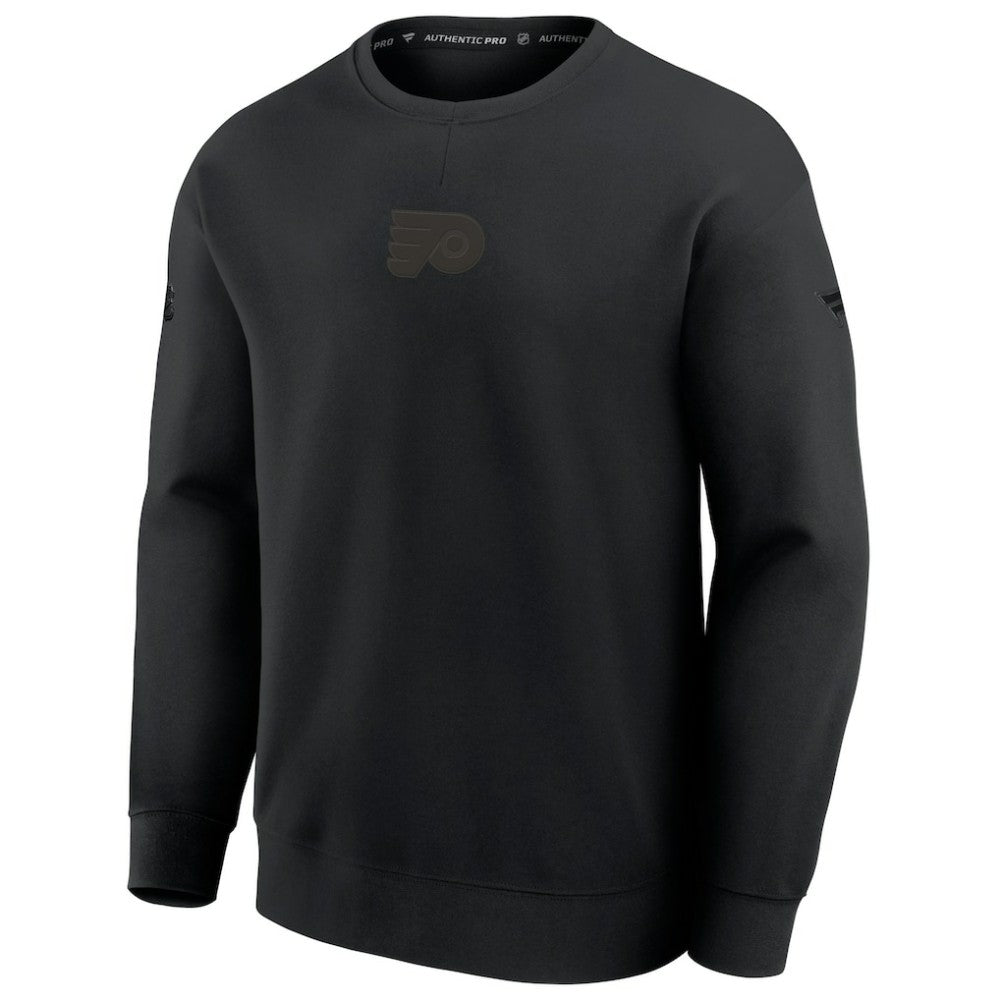 Philadelphia Flyers Fanatics Authentic Pro Road Tri-Blend Sweatshirt - Black - NHL