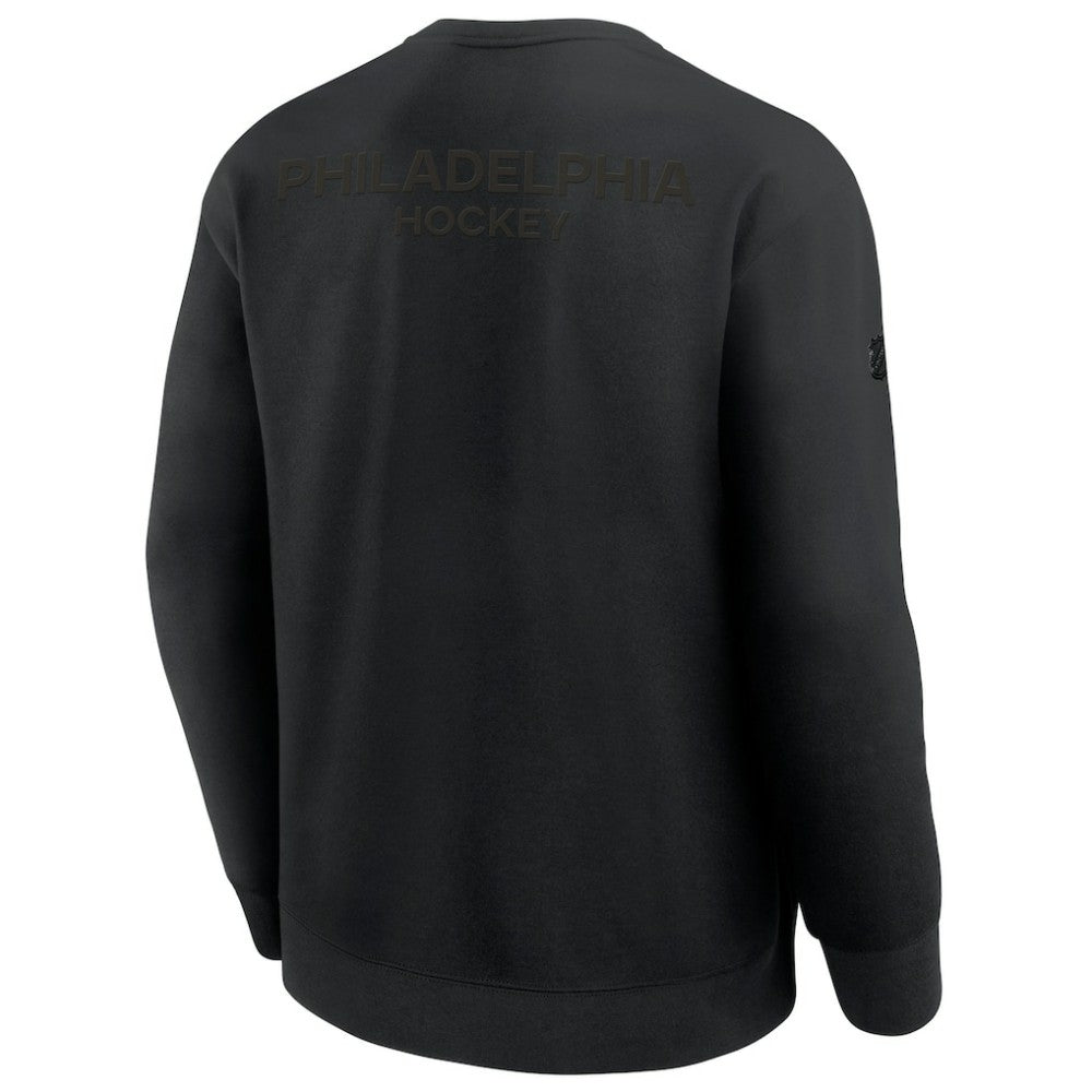 Philadelphia Flyers Fanatics Authentic Pro Road Tri-Blend Sweatshirt - Black - NHL