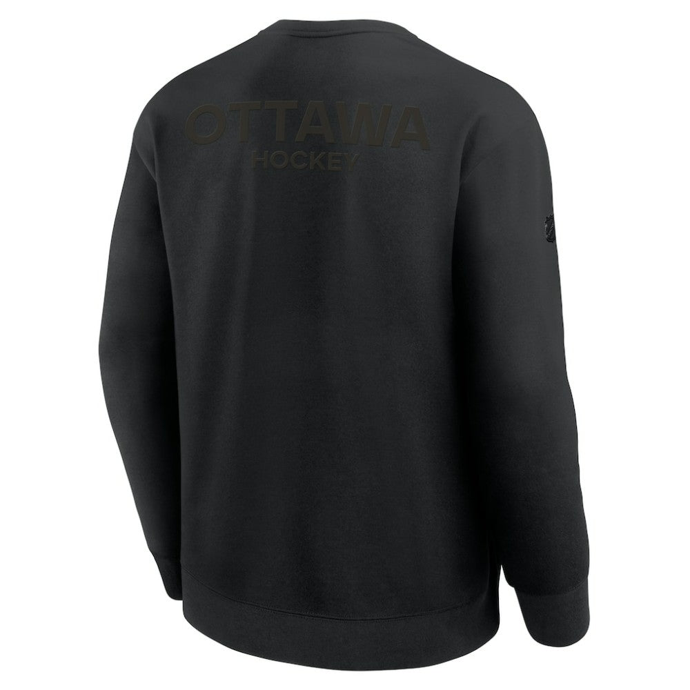 Ottawa Senators Fanatics Authentic Pro Road Tri-Blend Sweatshirt - Black - NHL
