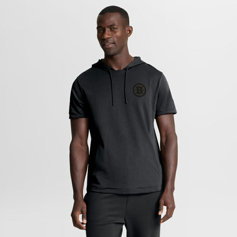 Boston Bruins Fanatics Authentic Pro Road Short Sleeve Hoodie - Black - NHL