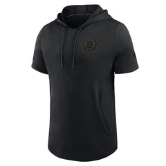 Boston Bruins Fanatics Authentic Pro Road Short Sleeve Hoodie - Black - NHL
