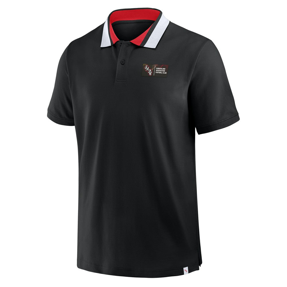 Sunderland Classic Tipped Polo Shirt / Black / Mens - FIFA World CUP