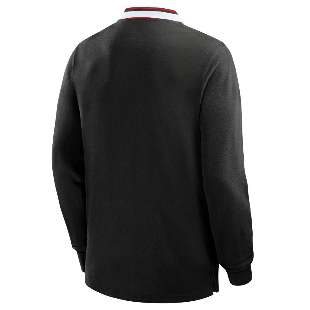 Sunderland Classic Long Sleeve Tipped Polo Shirt / Black / Mens - FIFA World CUP
