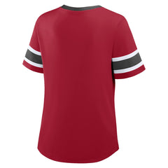 Tampa Bay Buccaneers Women's Redzone Draw Play Athena Lace-Up T-Shirt Red | Fanatics