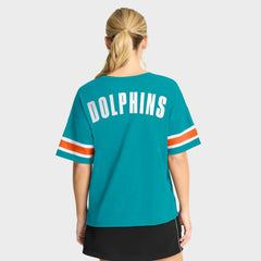 Miami Dolphins Women's Redzone Curl Route T-Shirt Aqua | Fanatics
