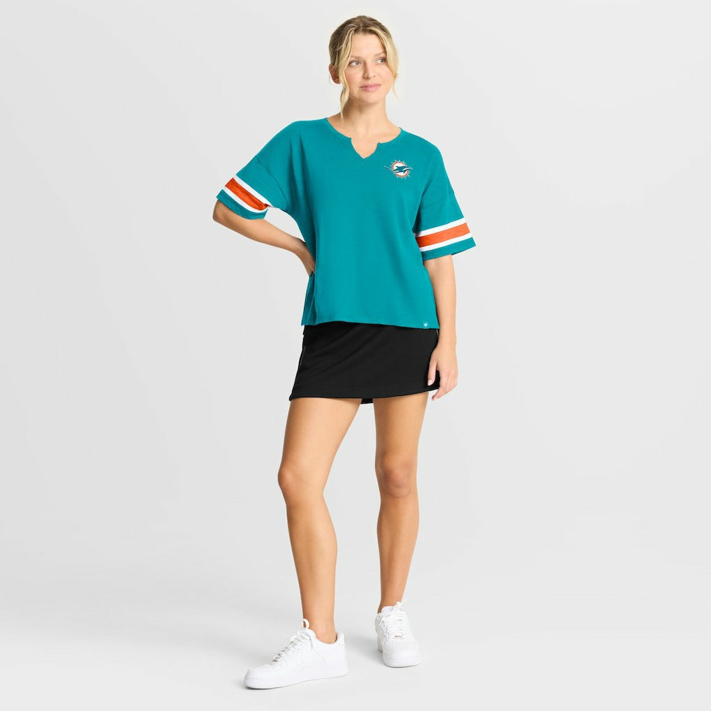 Miami Dolphins Women's Redzone Curl Route T-Shirt Aqua | Fanatics