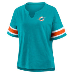 Miami Dolphins Women's Redzone Curl Route T-Shirt Aqua | Fanatics