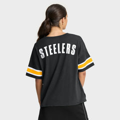 Pittsburgh Steelers Women's Redzone Curl Route T-Shirt Black | Fanatics