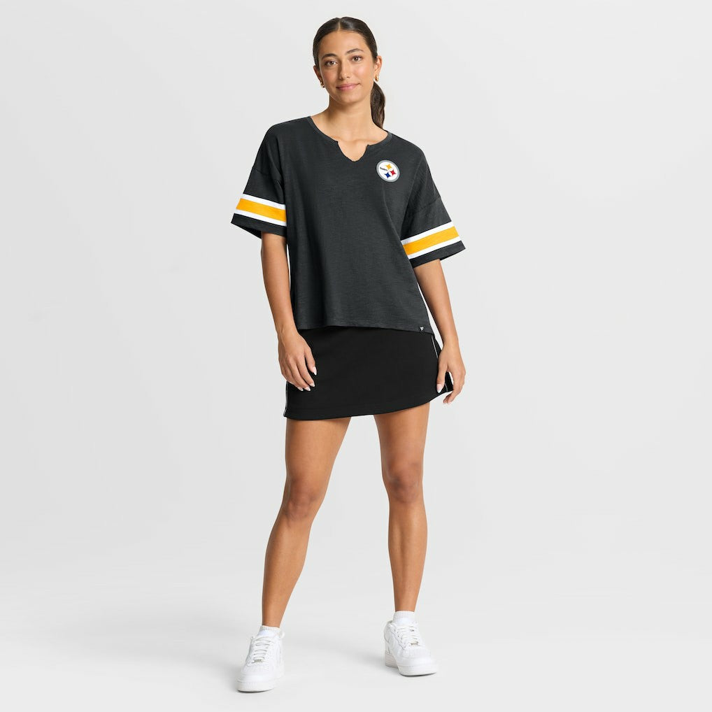 Pittsburgh Steelers Women's Redzone Curl Route T-Shirt Black | Fanatics