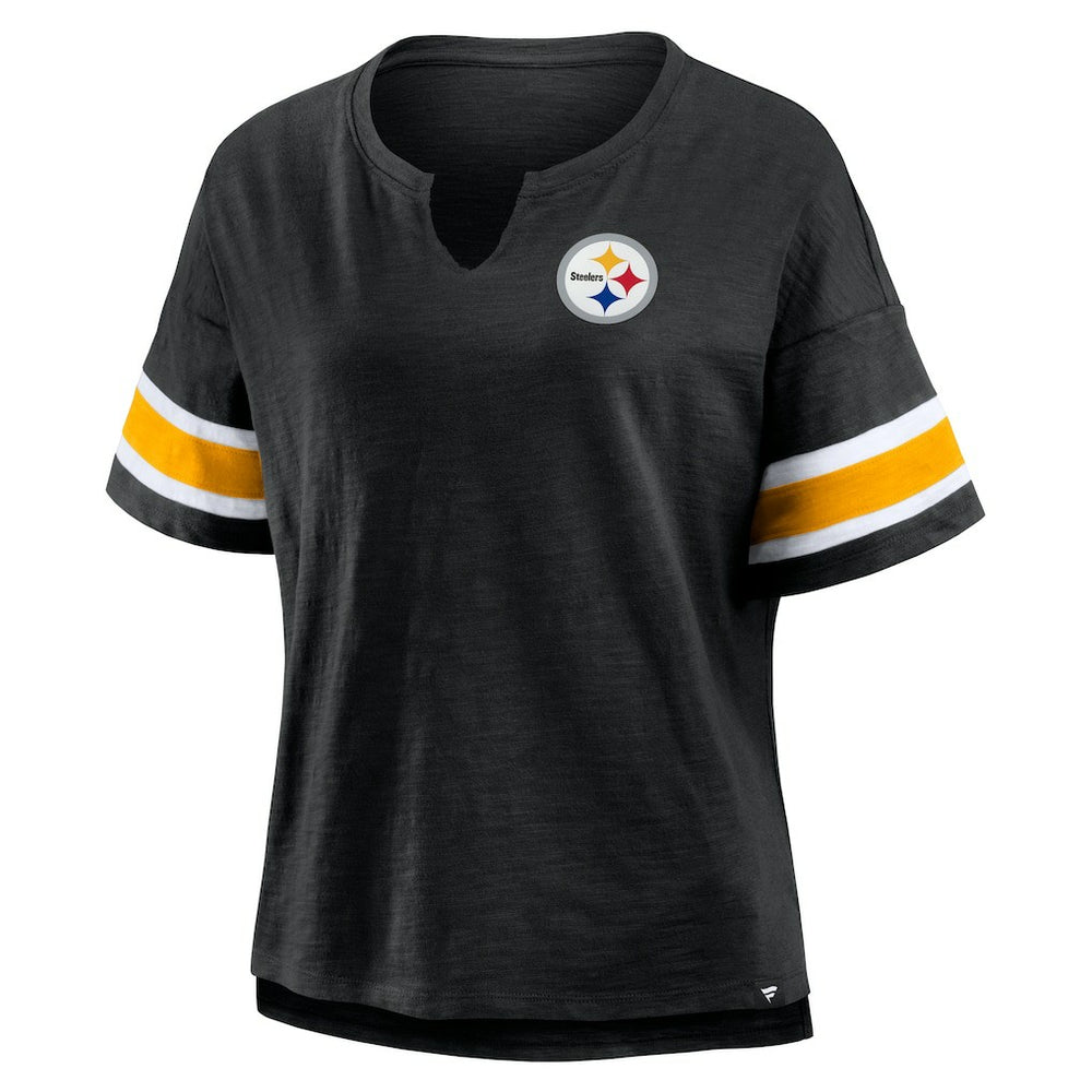 Pittsburgh Steelers Women's Redzone Curl Route T-Shirt Black | Fanatics