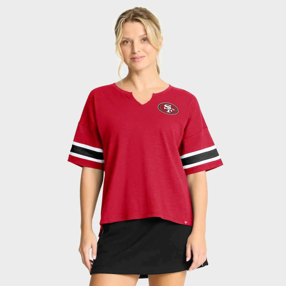 San Francisco 49ers Women's Redzone Curl Route T-Shirt Scarlet | Fanatics