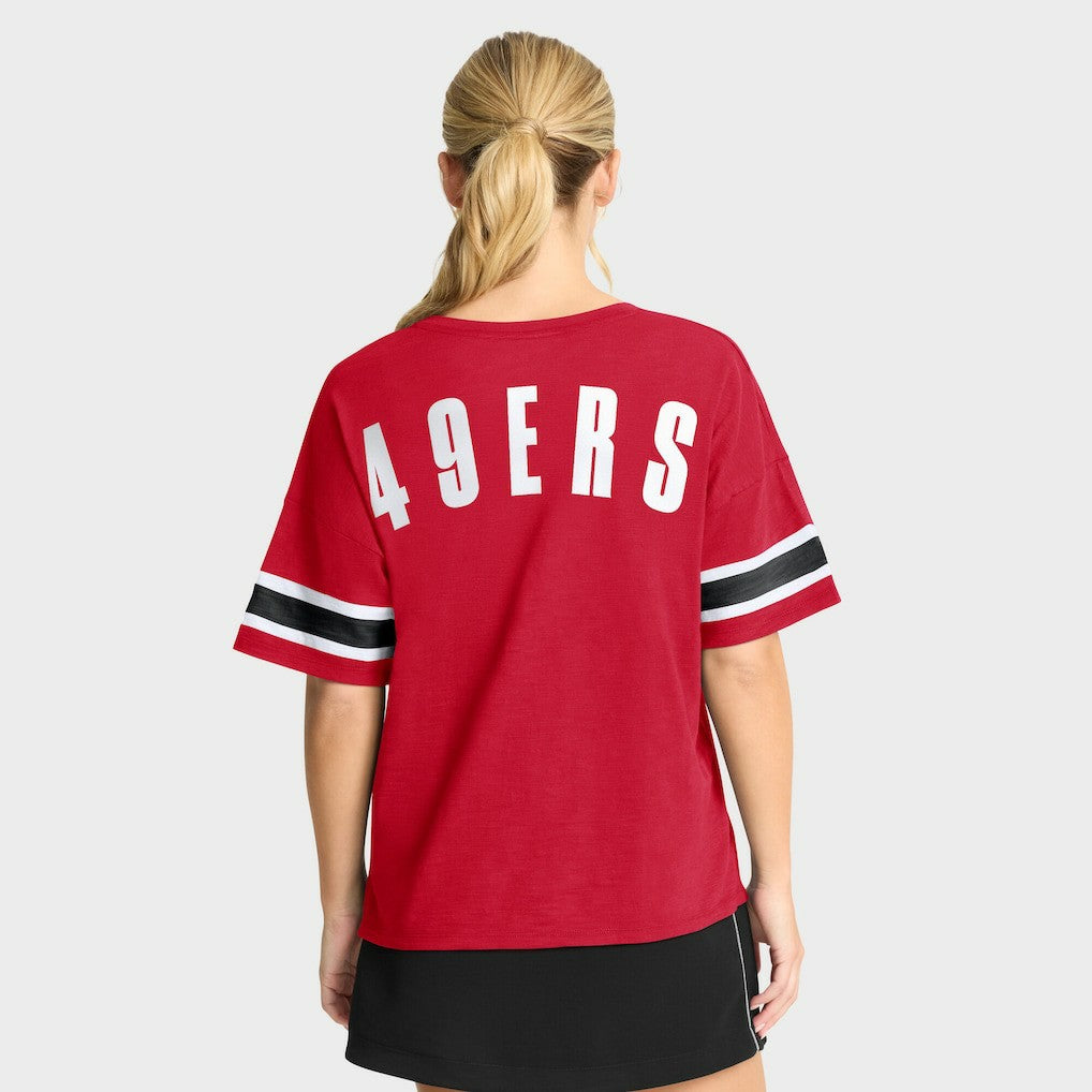 San Francisco 49ers Women's Redzone Curl Route T-Shirt Scarlet | Fanatics