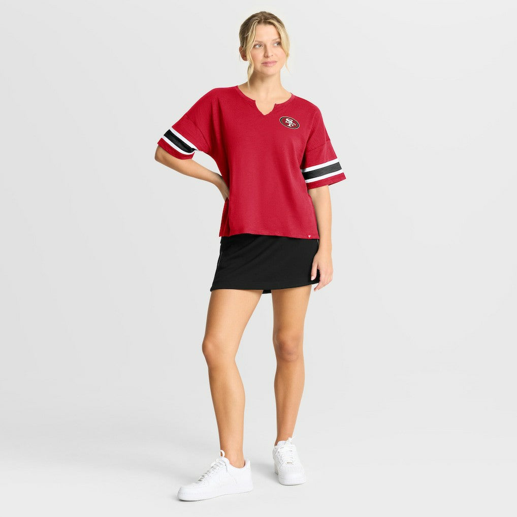 San Francisco 49ers Women's Redzone Curl Route T-Shirt Scarlet | Fanatics