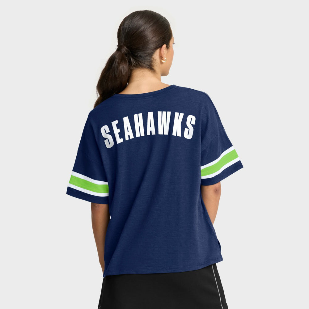 Seattle Seahawks Women's Redzone Curl Route T-Shirt College Navy | Fanatics