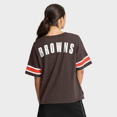 Cleveland Browns Women's Redzone Curl Route T-Shirt Brown | Fanatics