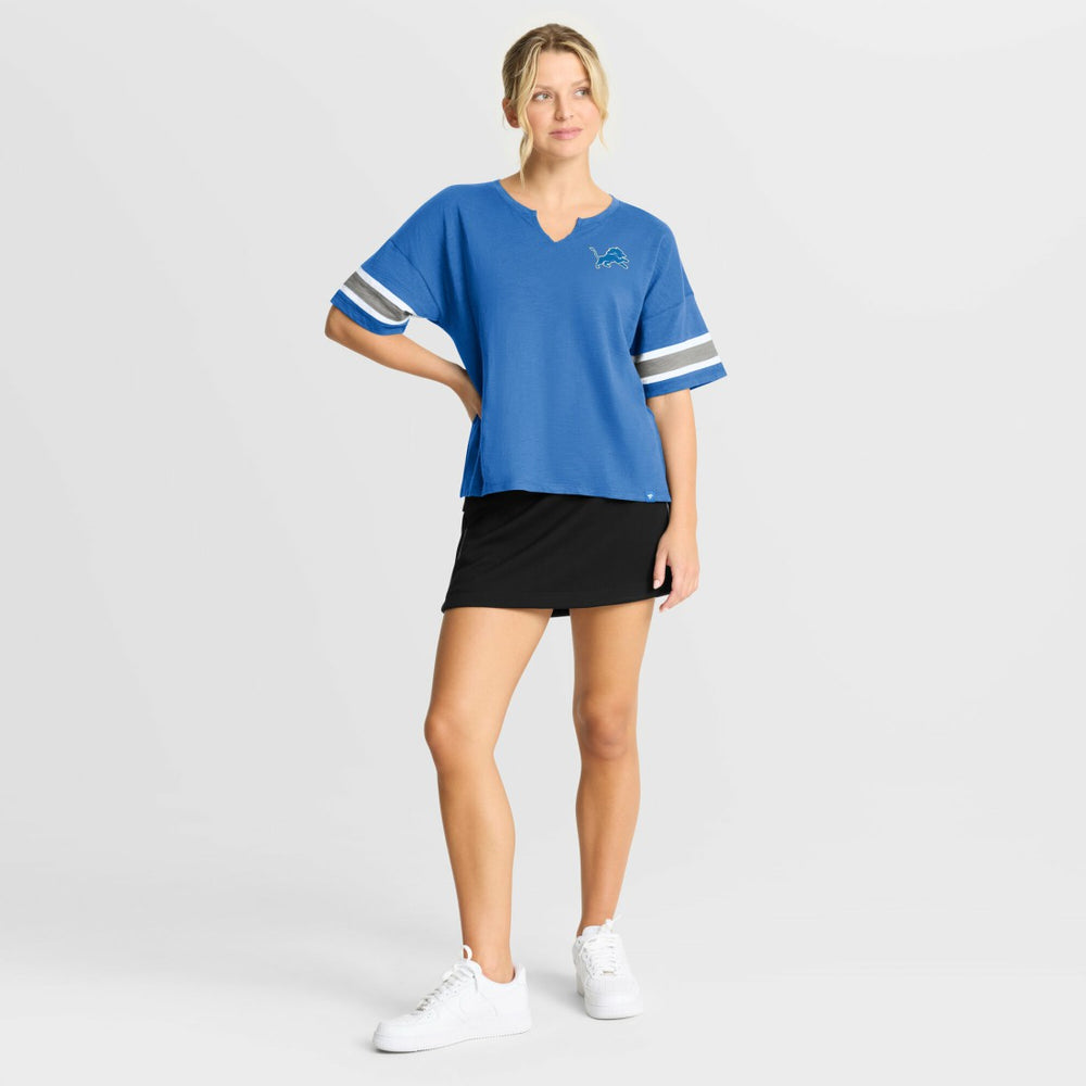 Detroit Lions Women's Redzone Curl Route T-Shirt Blue | Fanatics