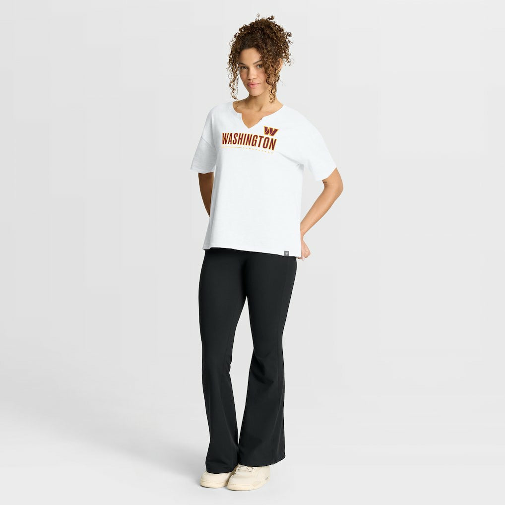Washington Commanders Women's Redzone Slub Boxy T-Shirt White | Fanatics