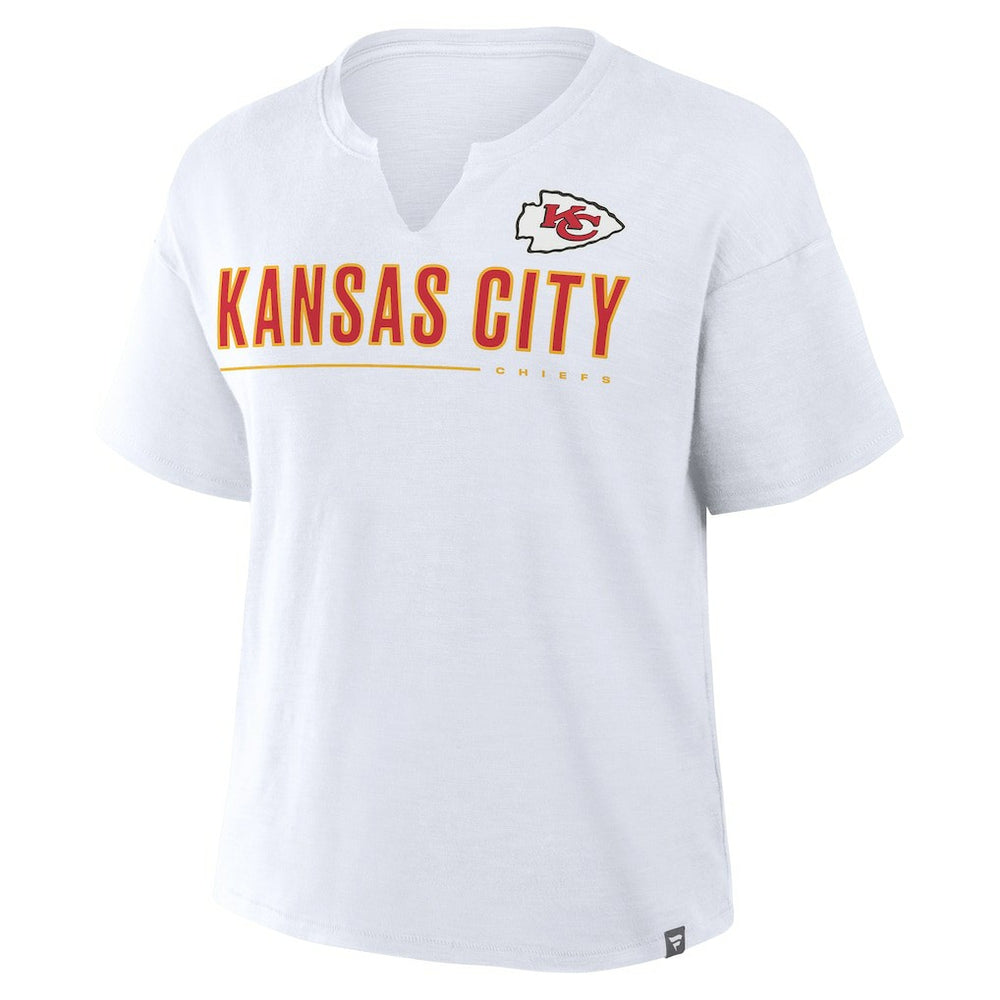 Kansas City Chiefs Women's Redzone Slub Boxy T-Shirt White | Fanatics