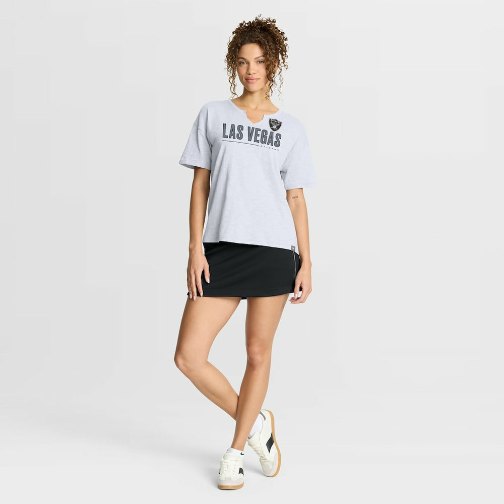 Las Vegas Raiders Women's Redzone Slub Boxy T-Shirt White | Fanatics