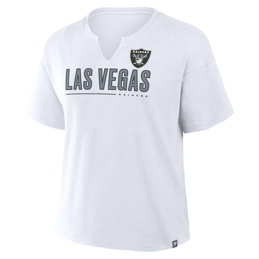 Las Vegas Raiders Women's Redzone Slub Boxy T-Shirt White | Fanatics