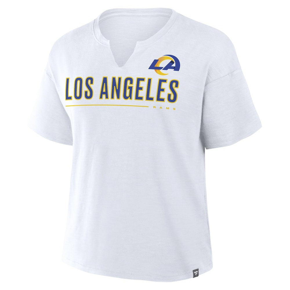 Los Angeles Rams Women's Redzone Slub Boxy T-Shirt White | Fanatics