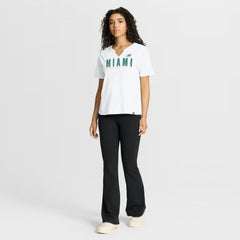 Miami Dolphins Women's Redzone Slub Boxy T-Shirt White | Fanatics