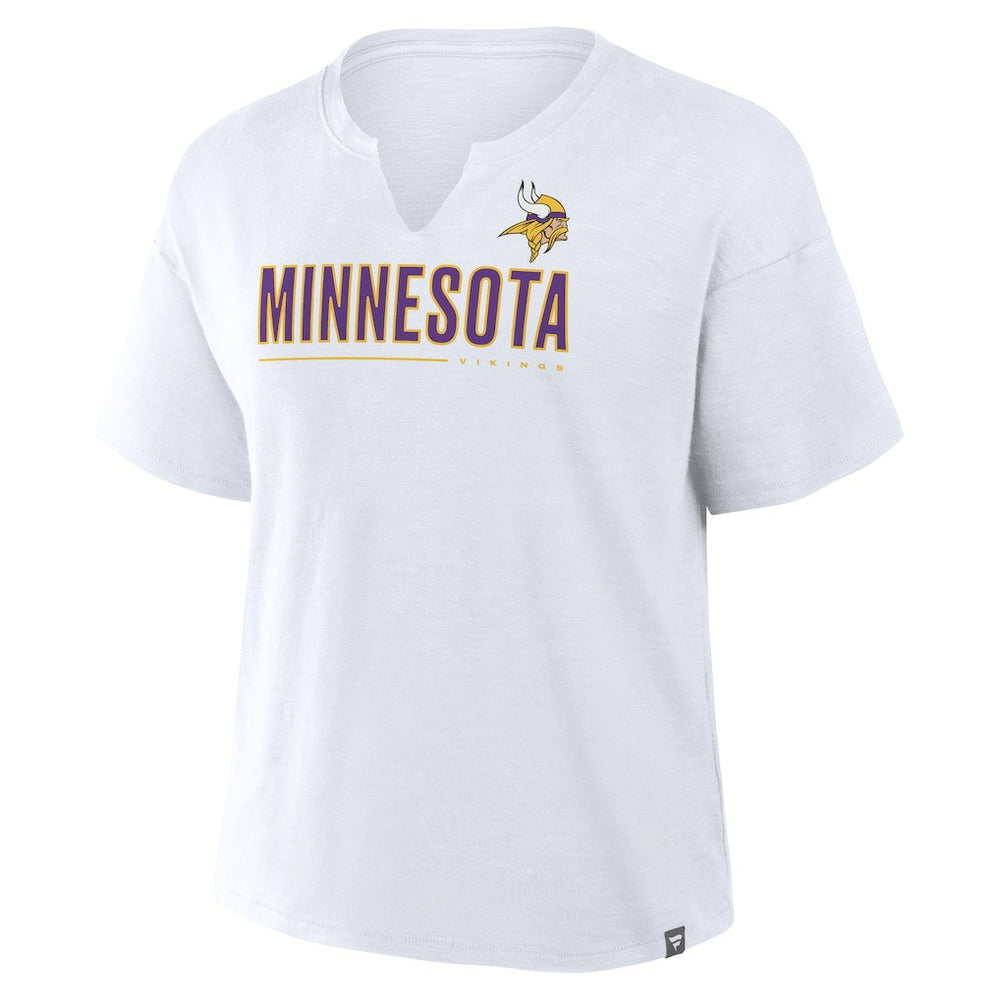 Minnesota Vikings Women's Redzone Slub Boxy T-Shirt White | Fanatics