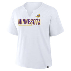 Minnesota Vikings Women's Redzone Slub Boxy T-Shirt White | Fanatics