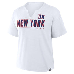 New York Giants Women's Redzone Slub Boxy T-Shirt White | Fanatics