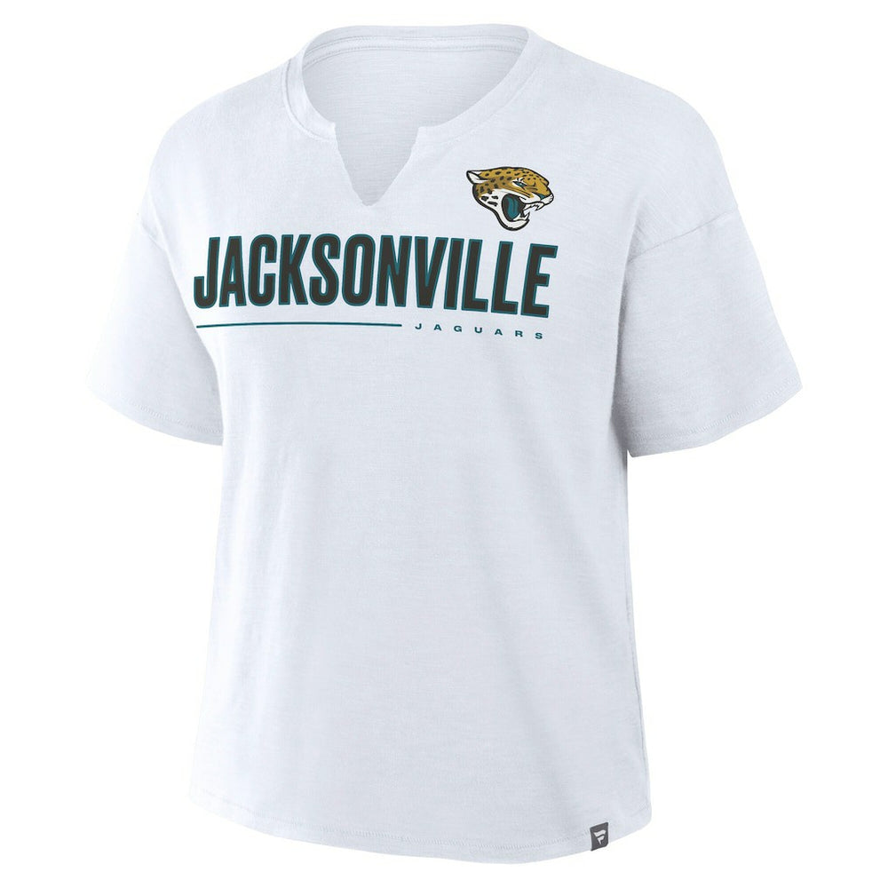 Jacksonville Jaguars Women's Redzone Slub Boxy T-Shirt White | Fanatics