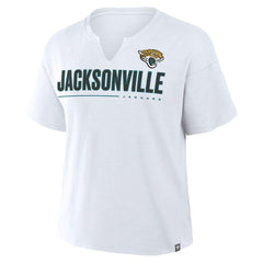 Jacksonville Jaguars Women's Redzone Slub Boxy T-Shirt White | Fanatics