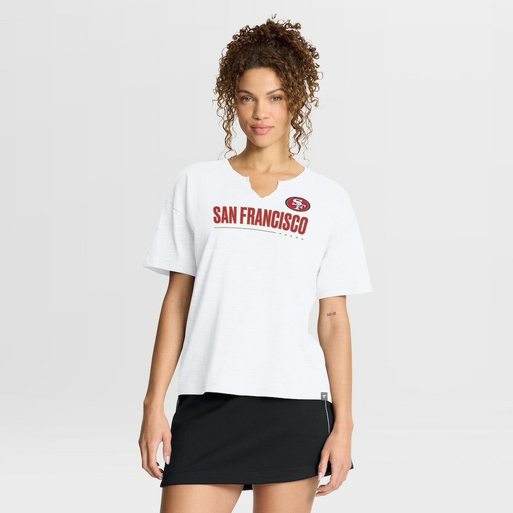 San Francisco 49ers Women's Redzone Slub Boxy T-Shirt White | Fanatics