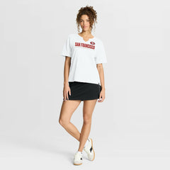 San Francisco 49ers Women's Redzone Slub Boxy T-Shirt White | Fanatics