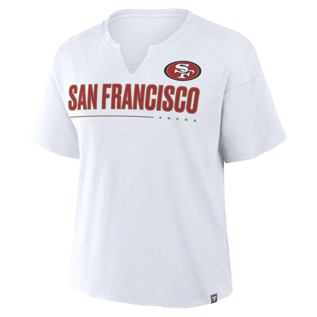 San Francisco 49ers Women's Redzone Slub Boxy T-Shirt White | Fanatics