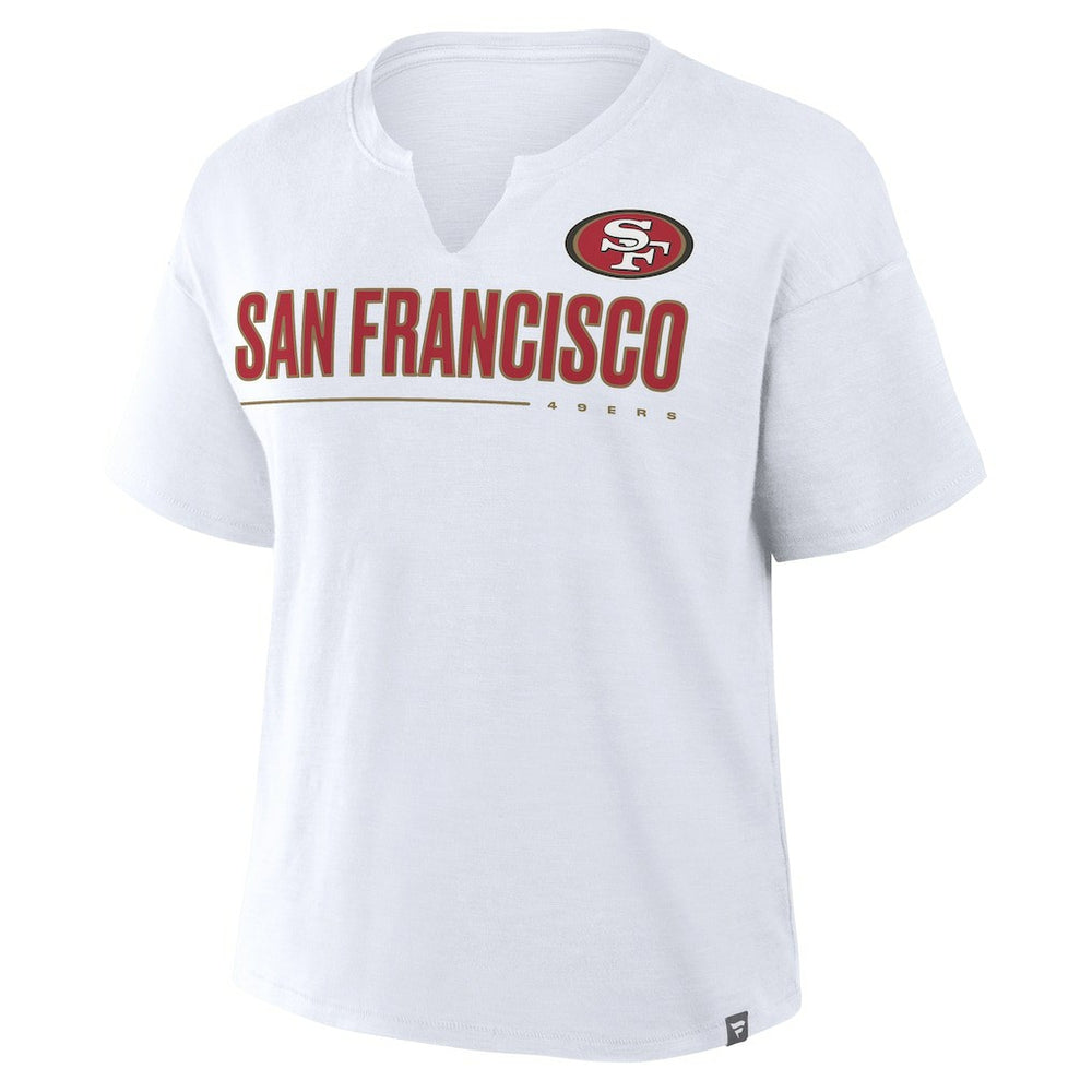 San Francisco 49ers Women's Redzone Slub Boxy T-Shirt White | Fanatics