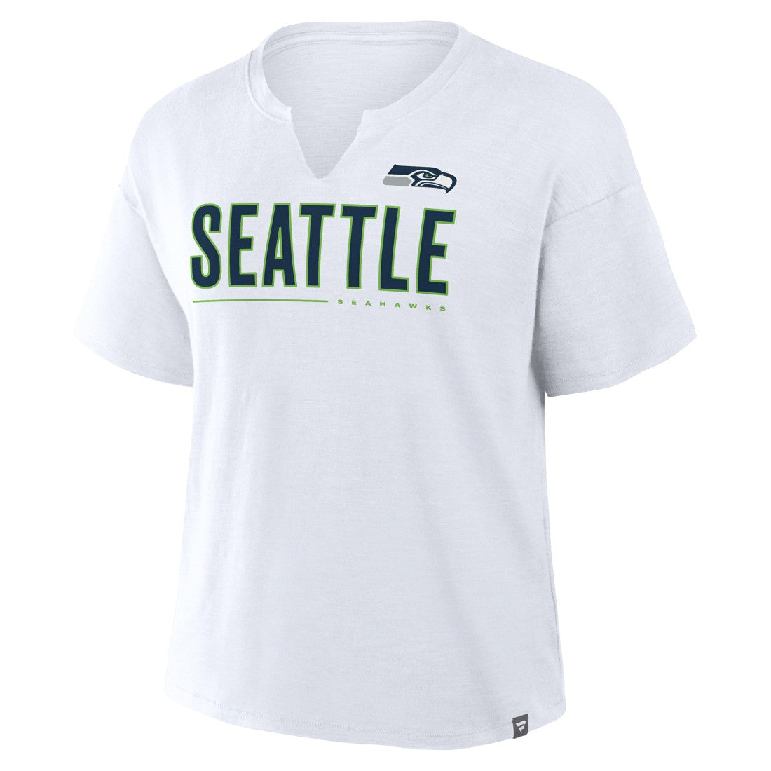 Seattle Seahawks Women's Redzone Slub Boxy T-Shirt White | Fanatics